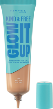 RIMMEL Kind & Free Glow It Up,podkład do twarzy, nr 200 Soft Beige,kompozycja-2