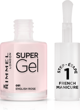 RIMMEL Super Gel French Manicure,lakier do paznokci, nr 091 English Rose,kompozycja-2