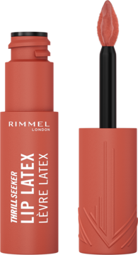 RIMMEL Thrill Seeker Lip Latex,pomadka do ust, w płynie, z kwasem hialuronowym i witaminą E, nr 200 So Peachy,kompozycja-2