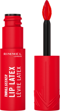 RIMMEL Thrill Seeker Lip Latex,pomadka do ust, w płynie, z kwasem hialuronowym i witaminą E, nr 350 Spicy,kompozycja-2
