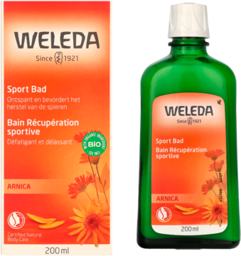 WELEDA ,mleczko do kąpieli z arniką, regenerujące po wysiłku fizycznym,kompozycja-2