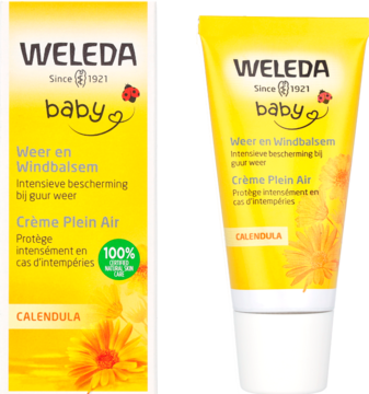 WELEDA Baby ,krem ochronny dla dzieci, na niepogodę i wiatr, z nagietkiem,kompozycja-2