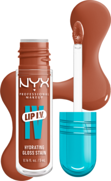 NYX PROFESSIONAL MAKEUP Lip I.V. Hydrating Gloss,błyszczyk do ust, nr 01 Caramel Drip,kompozycja-2