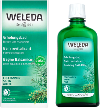 WELEDA ,płyn do kąpieli, odżywczy, sosna,kompozycja-2