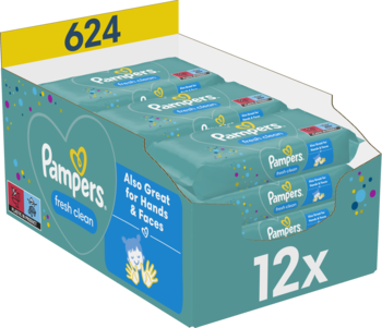 PAMPERS Fresh Clean ,chusteczki nawilżane,kompozycja-2