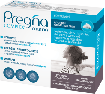 PREGNA Complex Mama,suplement diety dla kobiet, regeneracja po urodzeniu dziecka,kompozycja-2