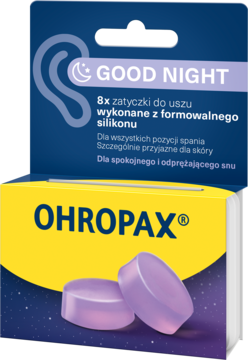 OHROPAX Good Night ,zatyczki do uszu,  z formowalnego silikonu,kompozycja-2