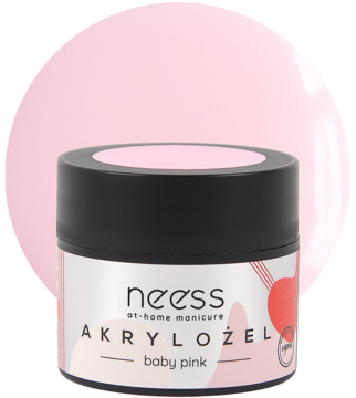NEESS ,akrylożel, Baby Pink,kompozycja-2