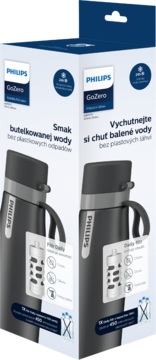 PHILIPS GoZero Daily,butelka filtrująca, termiczna, 550 ml, szara,kompozycja-2