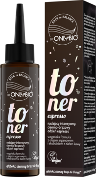 HAIR IN BALANCE BY ONLYBIO ,toner do włosów, Espresso,kompozycja-2