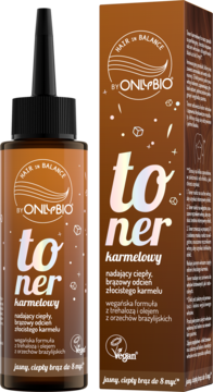 HAIR IN BALANCE BY ONLYBIO ,toner do włosów, Karmelowy,kompozycja-2