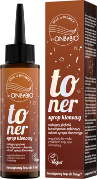 HAIR IN BALANCE BY ONLYBIO ,toner do włosów, Syrop Klonowy,kompozycja-2