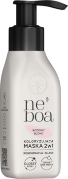 NEBOA ,maska do włosów,  koloryzująca, 2w1, Różowy Blond,kompozycja-2