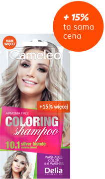 DELIA COSMETICS CAMELEO Coloring Shampoo ,szampon koloryzujący do włosów, nr 10.1 Srebrny Blond,kompozycja-2