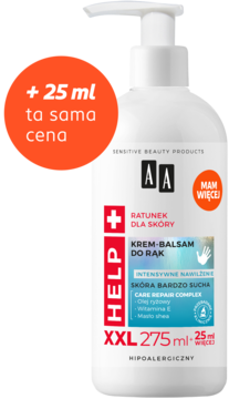 AA Help ,krem-balsam do rąk, XXL, Intensywne nawilżenie,kompozycja-2