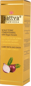 SATTVA Ayurveda ,wcierka do skóry głowy, odżywcza, Curry i Cebula,kompozycja-2