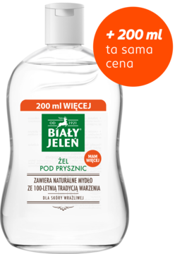 BIAŁY JELEŃ ,żel pod prysznic z naturalnym mydłem,kompozycja-2