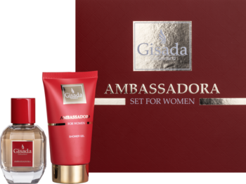 GISADA Ambassadora ,zestaw dla kobiet, woda perfumowana 50 ml + żel pod prysznic 100 ml,kompozycja-2
