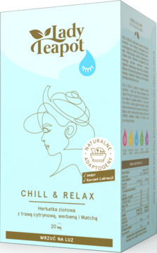 LADY TEAPOT Chill & Relax ,herbatka ziołowa z trawą cytrynową, werbeną i matchą,kompozycja-2