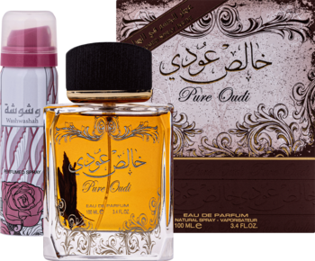 LATTAFA Pure Oudi ,zestaw unisex, woda perfumowana 100 ml + dezodorant 50 ml,kompozycja-2