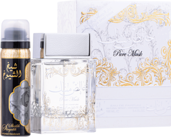 LATTAFA Pure Musk ,zestaw unisex, woda perfumowana 100 ml + dezodorant 50 ml,kompozycja-2