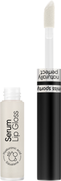MISS SPORTY Naturally Perfect ,błyszczyk-serum do ust, nr 10 Transparent Silver,kompozycja-2
