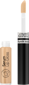 MISS SPORTY Naturally Perfect ,błyszczyk-serum do ust, nr 20 Transparent Gold,kompozycja-2