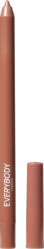 Konturówka do ust Everybody London w odcieniu Latte Nude, beżowo-różowa, z otwartą skuwką, pionowo.