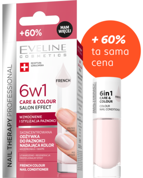 EVELINE COSMETICS Nail Therapy Professional 6w1 Care & Colour,odżywka do paznokci, 6w1, nadająca kolor, French,kompozycja-2