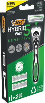 BIC Hybrid 5 Flex,maszynka do golenia 1 rączka + 2 wkłady, 5 ostrzowa, dla mężczyzn,kompozycja-2
