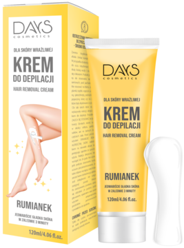 DAYS COSMETICS ,krem do depilacji skóry wrażliwej, Rumianek,kompozycja-2