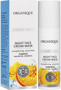ORGANIQUE Hydrating Therapy ,maska-krem do twarzy, nawilżająca, na noc, Pumpkin,kompozycja-2