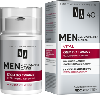 AA MEN Advanced Care Vital,krem do twarzy przeciwzmarszczkowy, 40+,kompozycja-2