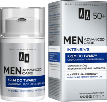 AA MEN Advanced Care Intensive,krem do twarzy odbudowująco-regenerujący, 50+,kompozycja-2
