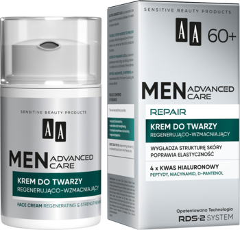 AA MEN Advanced Care Repair,krem do twarzy, regenerująco-wzmacniający, 60+,kompozycja-2
