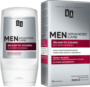 AA MEN Advanced Care ,balsam po goleniu dla skóry dojrzałej, przeciwzmarszczkowy,kompozycja-2