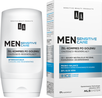 AA MEN Sensitive Care ,żel - kompres po goleniu, chłodząco - regenerujący,kompozycja-2