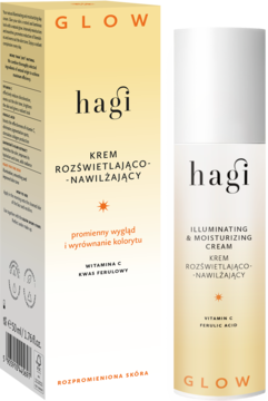 HAGI Glow ,krem do twarzy, rozświetlająco-nawilżający, na dzień,kompozycja-2