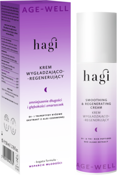 HAGI Age-Well ,krem do twarzy, wygładzająco-regenerujący, na noc,kompozycja-2