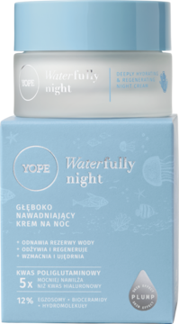 YOPE Waterfully ,krem do twarzy, głęboko nawadniający, na noc,kompozycja-1