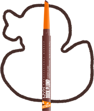 NYX PROFESSIONAL MAKEUP Duck Plump ,konturówka do ust, powiększająca, matowa, nr 08 Dash of Cocoa,kompozycja-2