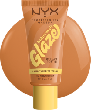 NYX PROFESSIONAL MAKEUP Buttermelt Glaze,tint do twarzy, SPF 30, Almond Butta,kompozycja-2