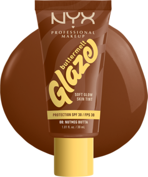 NYX PROFESSIONAL MAKEUP Buttermelt Glaze,tint do twarzy, SPF 30, Nutmeg Butta,kompozycja-2