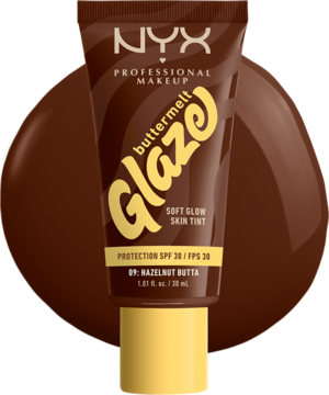 NYX PROFESSIONAL MAKEUP Buttermelt Glaze,tint do twarzy, SPF 30, Hazelnut Butta,kompozycja-2