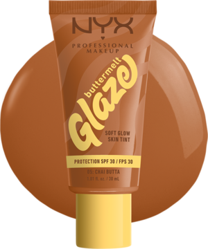 NYX PROFESSIONAL MAKEUP Buttermelt Glaze,tint do twarzy, SPF 30, Chai Butta,kompozycja-2