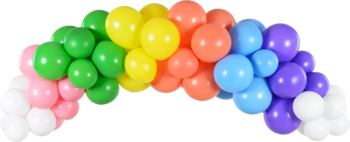 PARTYDECO ,girlanda balonowa, Tęcza, 200 cm,kompozycja-2