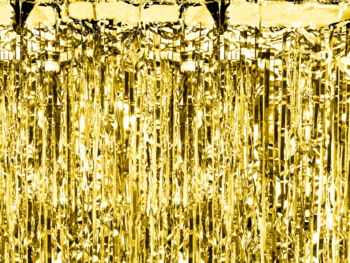 PARTYDECO ,kurtyna dekoracyjna, 90 x 250 cm, złota,kompozycja-2