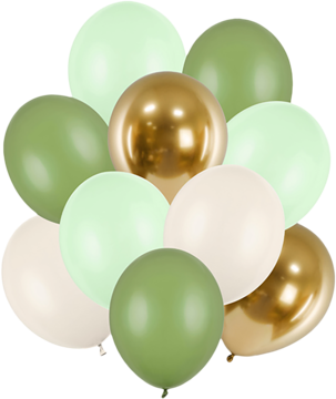 PARTYDECO ,balony lateksowe, zieleń,kompozycja-2