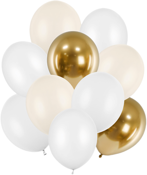 PARTYDECO ,balony lateksowe, beżowe,kompozycja-2