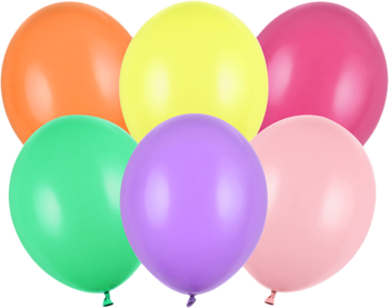 PARTYDECO ,balony lateksowe, mix kolorów pastelowych,kompozycja-2
